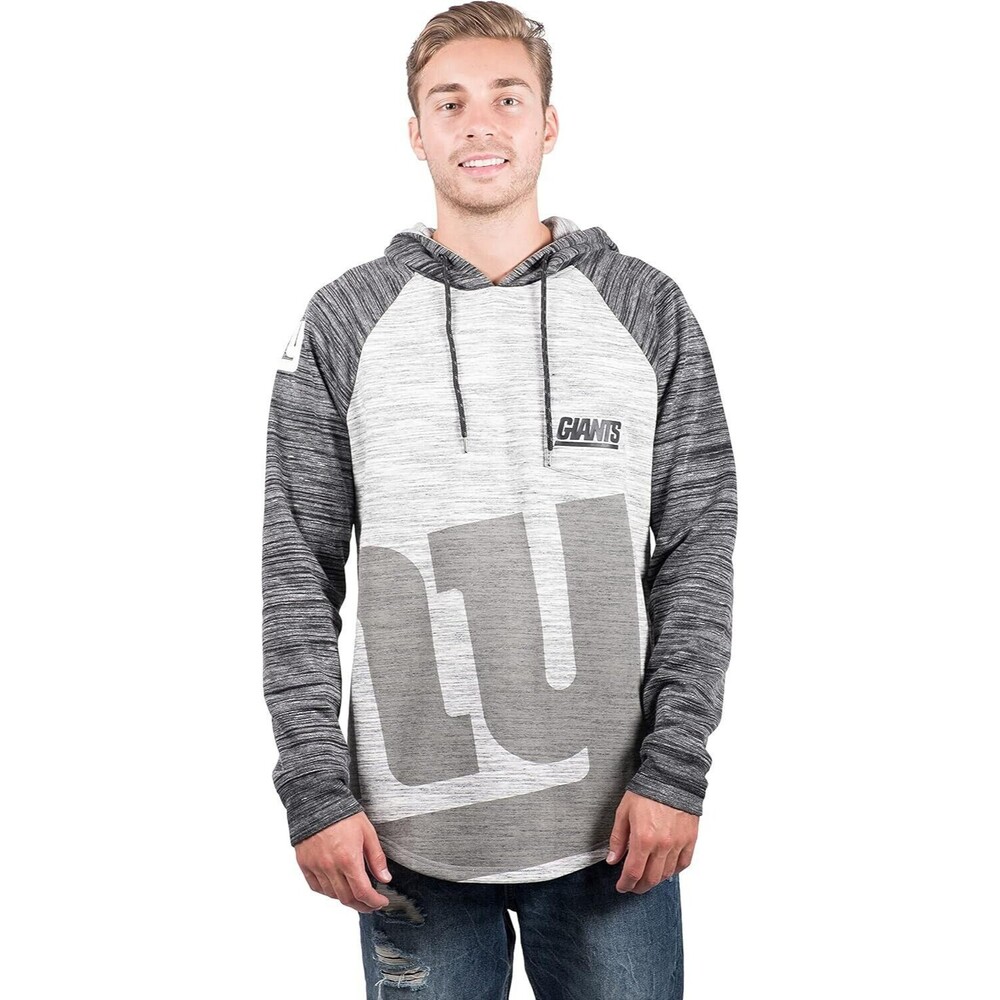 NFL Team Apparel Mens L Pullover Hoodie Sweatshirt NY Giants Football Gray LS‎